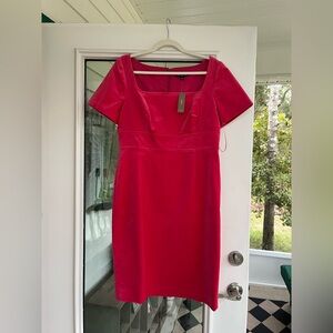 J. Crew Vibrant Pink Midi Dress NWT SIZE 12